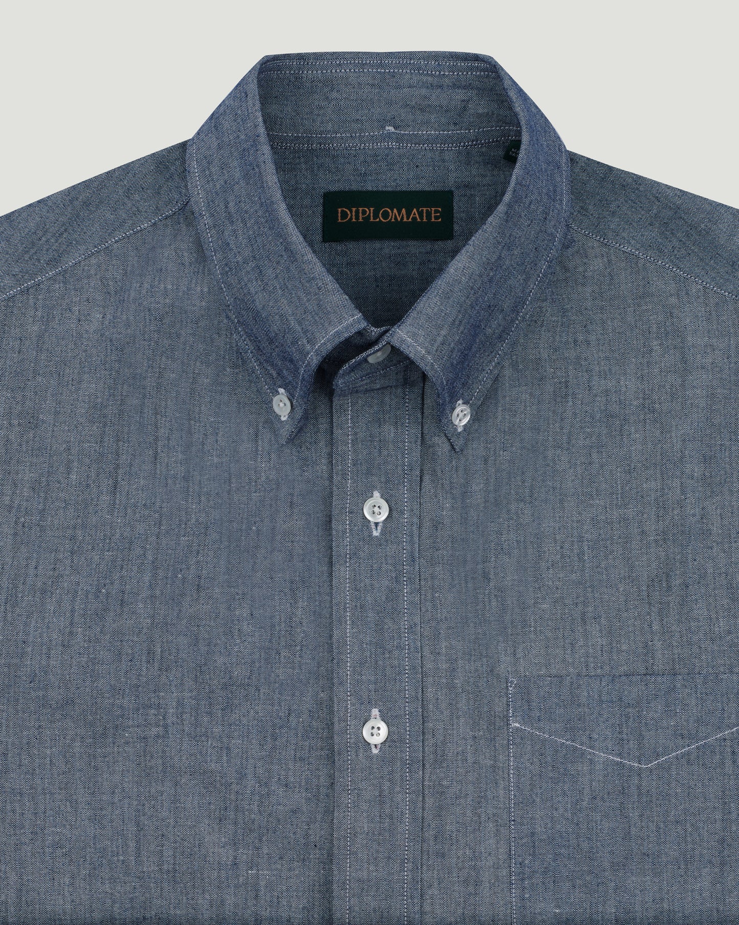 Japanese Chambray House-Fit Button Down Shirt