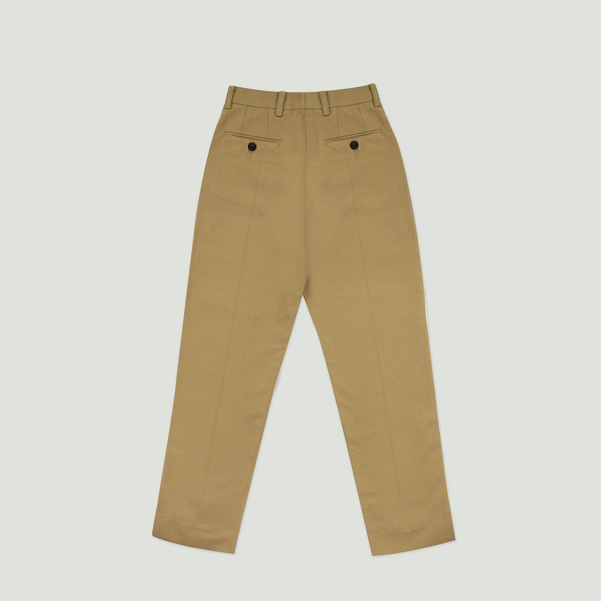 Diplomate Brownish Cotton-Linen Trousers