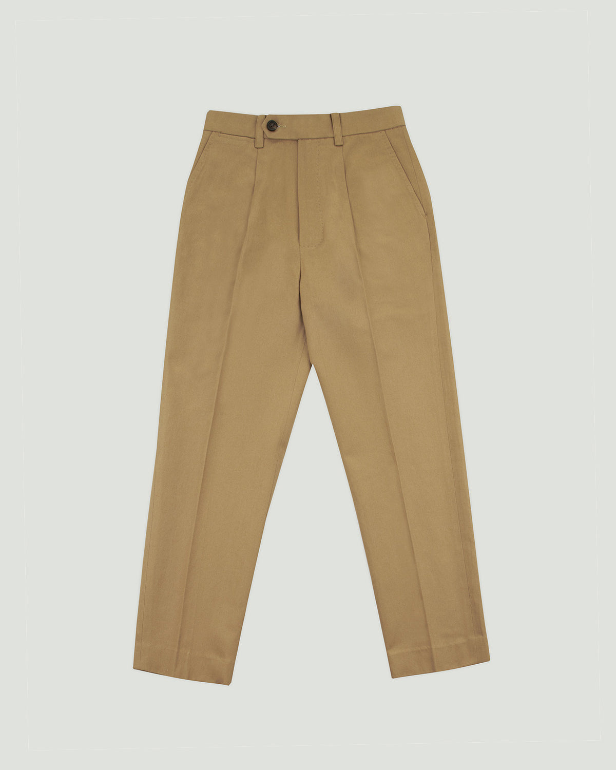 Diplomate Brownish Cotton-Linen Trousers