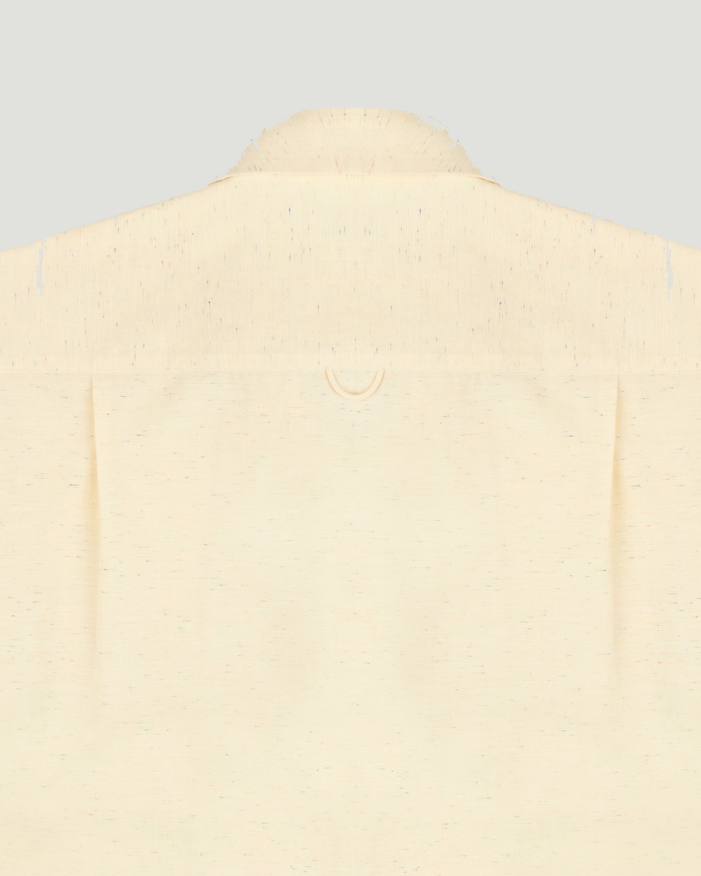 Yellow Nep Chambray Open Collar Shirt