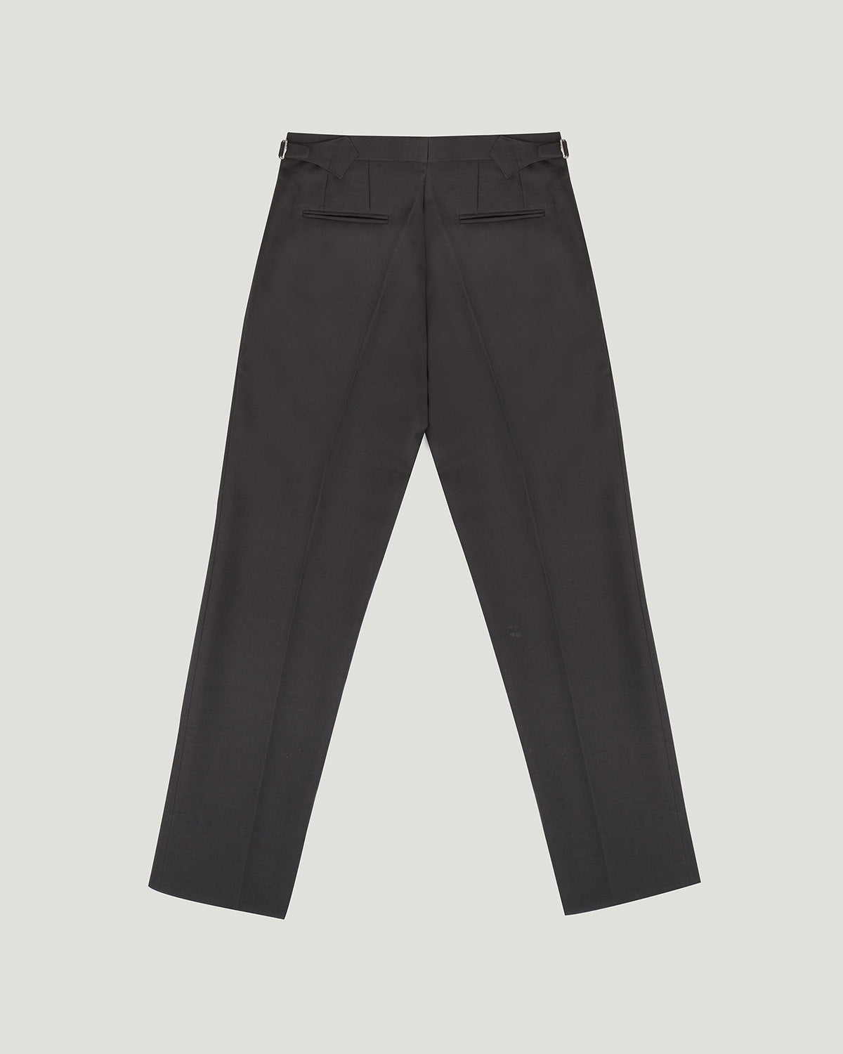 DIPLOMATE Grey Wool Single Pleated Trousers