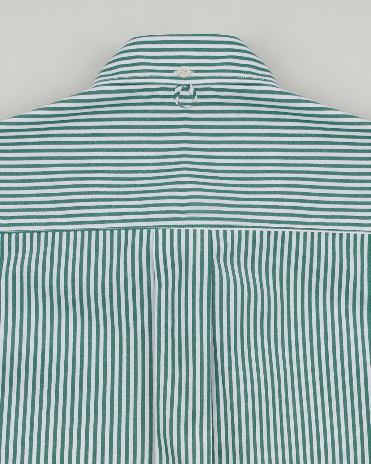 Shirt Button Down Broad Cloth Stripe Green