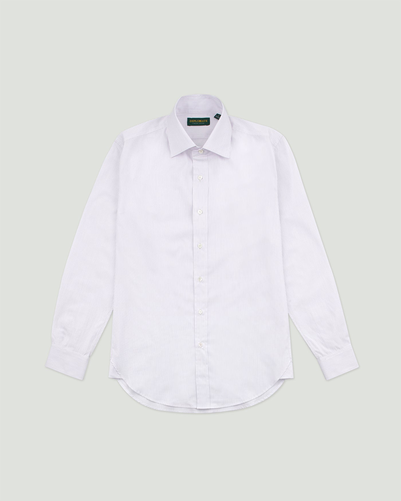 Diplomate Broadcloth Pale Purple Stripes Spread Collar Dress Shirt