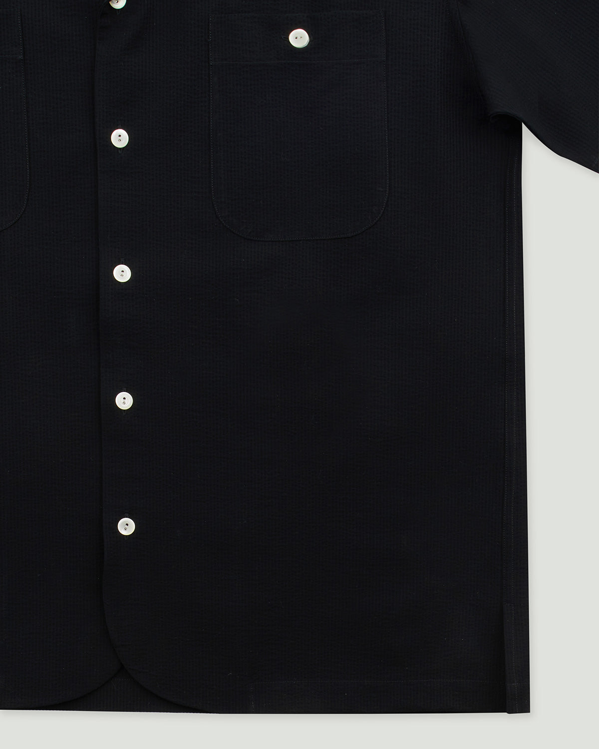 Diplomate Black Cuban Camp-Collar Shirt