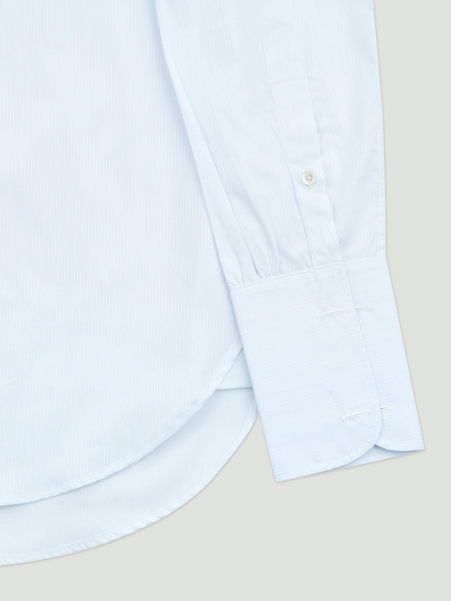 Diplomate Broadcloth Pale Blue Stripes Stright Collar Dress Shirt