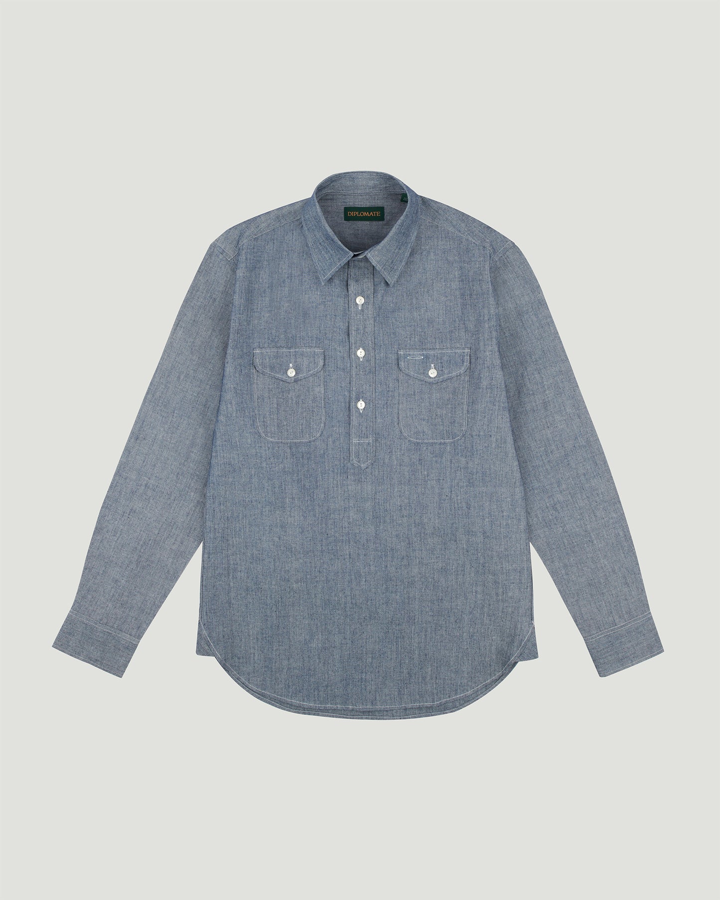 DIPLOMATE Chambray Pullover Shirt
