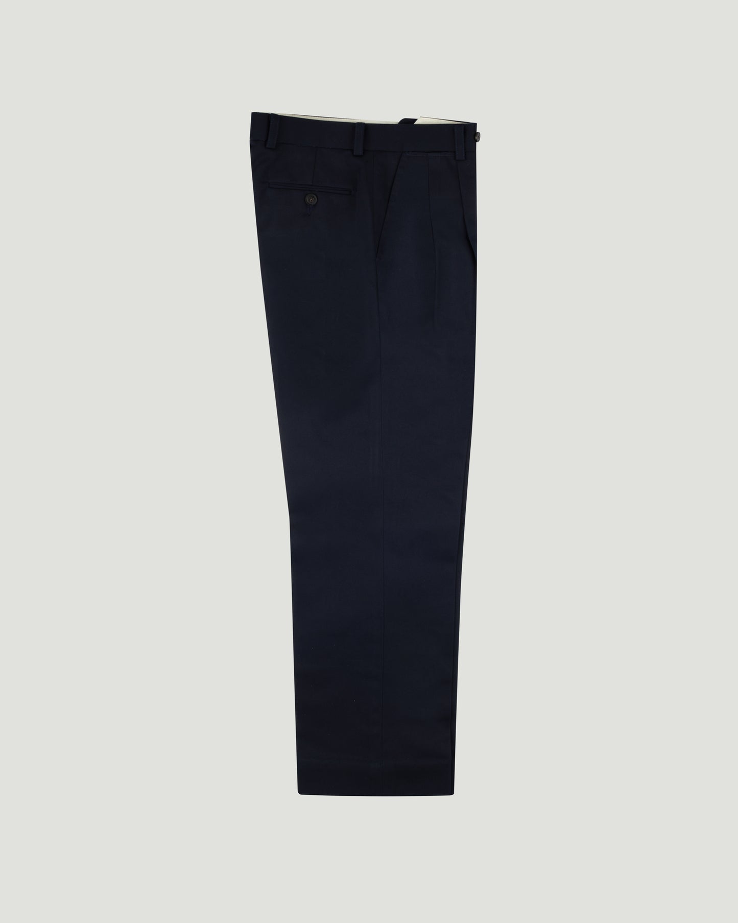 DIPLOMATE Navy Cotton-Twill Trousers