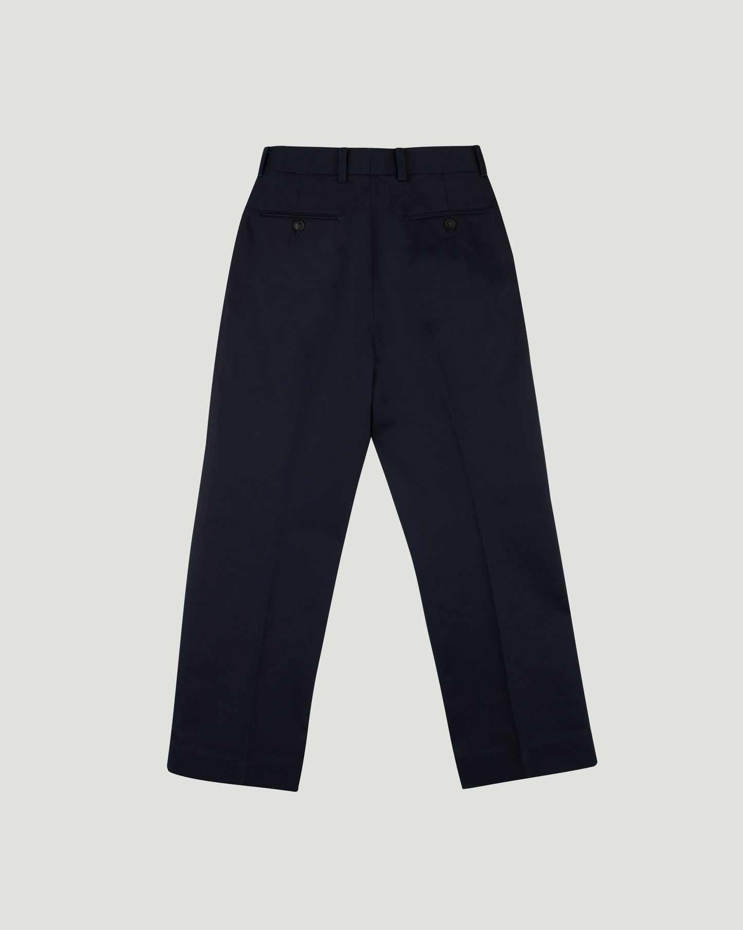 DIPLOMATE Navy Cotton-Twill Trousers