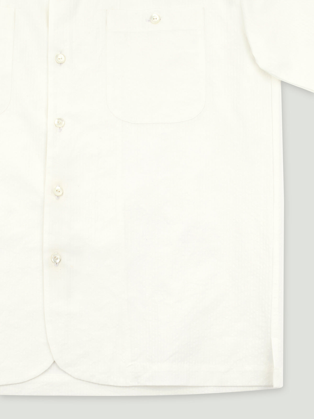 Diplomate White Cuban Camp-Collar Shirt