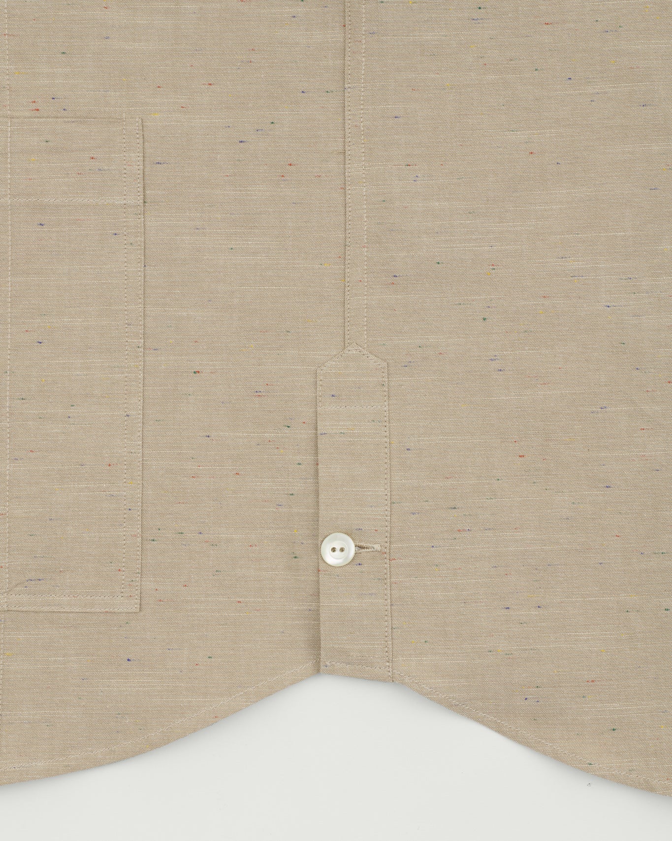 Brown Nep Chambray Cuban Shirt