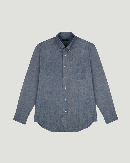 Japanese Chambray House-Fit Button Down Shirt