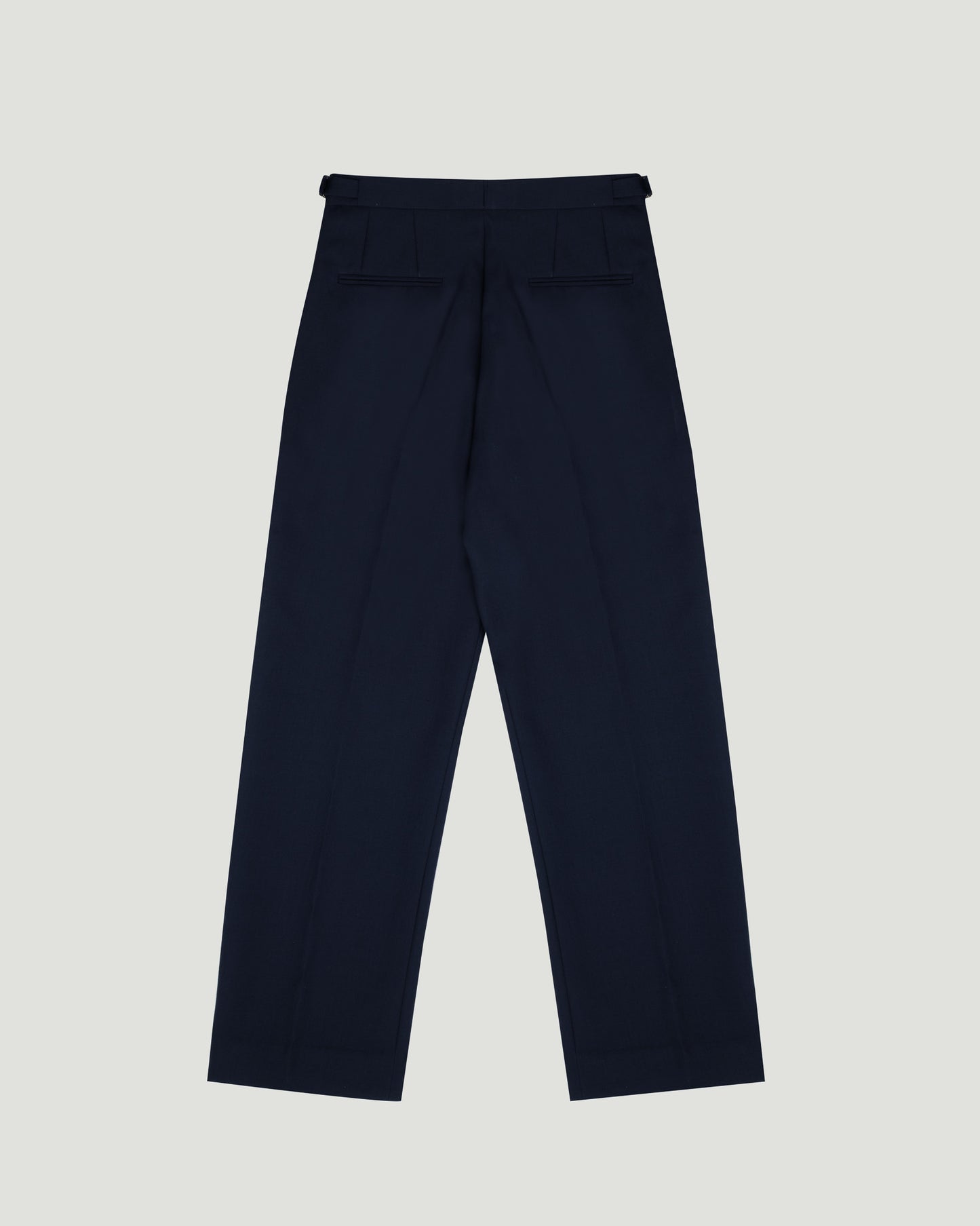 DIPLOMATE Navy Wool Double Pleated Trousers