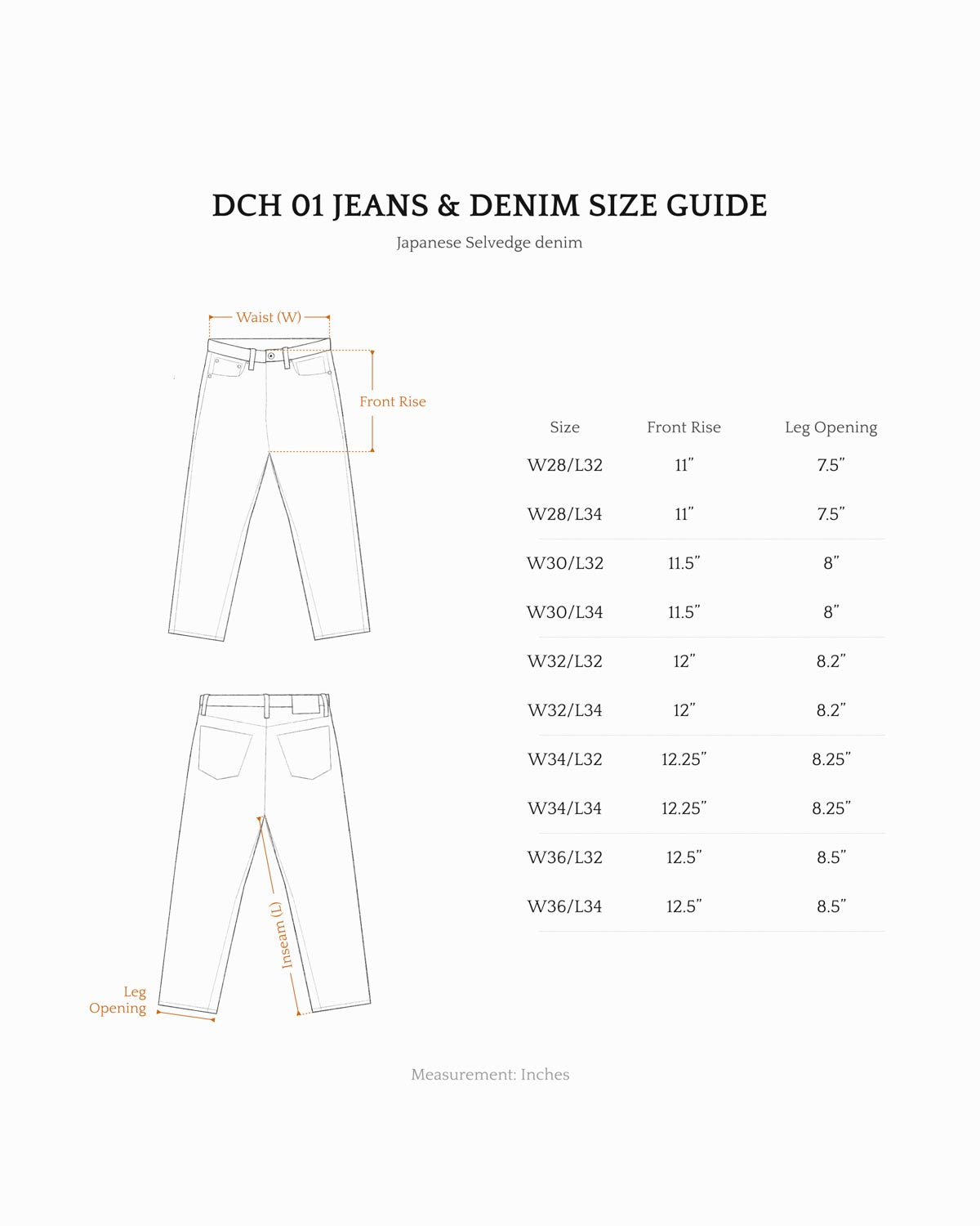 DCH01 14oz Denim Plain Indigo