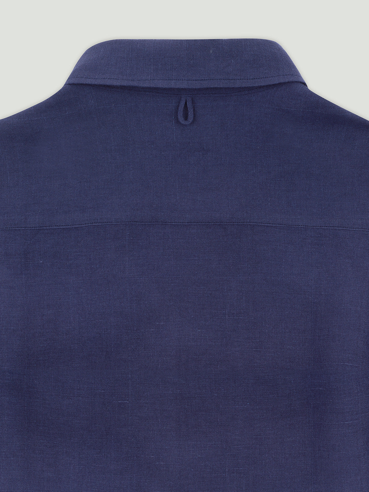 Diplomate Indigo Blue Linen Button-Down Shirt