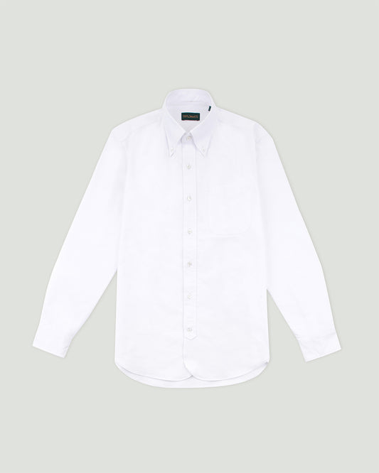 Diplomate White Oxford Button-Down Shirt