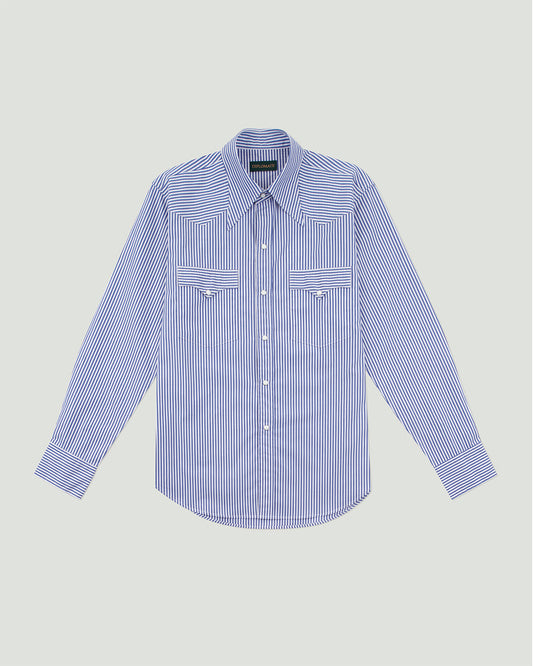 Diplomate USAFA Blue Stripes Westerner Shirt