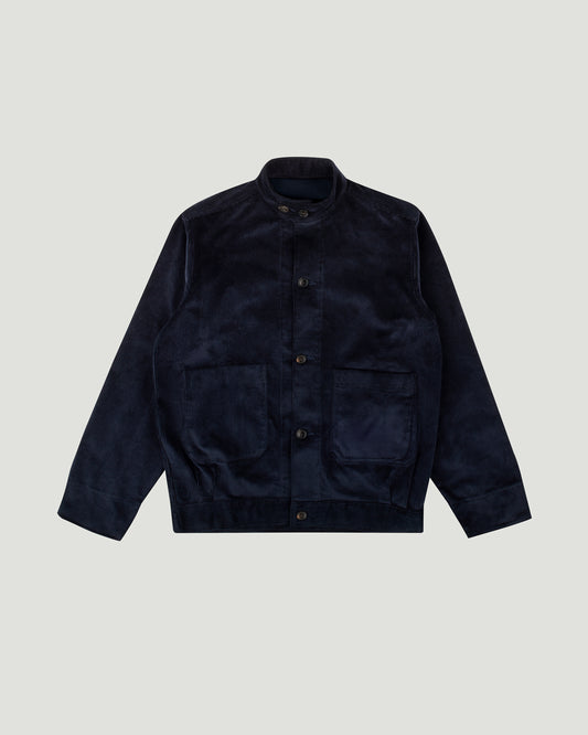 Navy Corduroy Driver Jacket