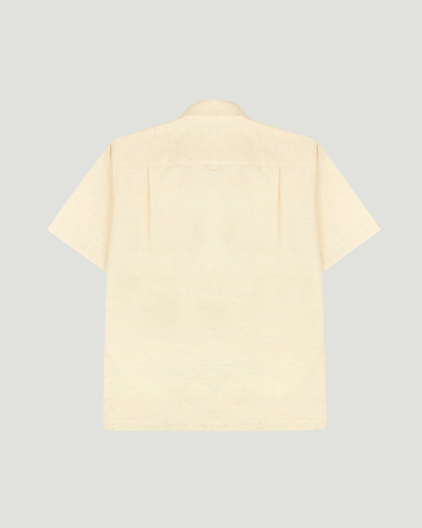 Yellow Nep Chambray Open Collar Shirt