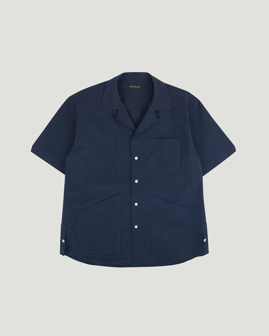 Seersucker Short Sleeve 3-Pocket Shirt