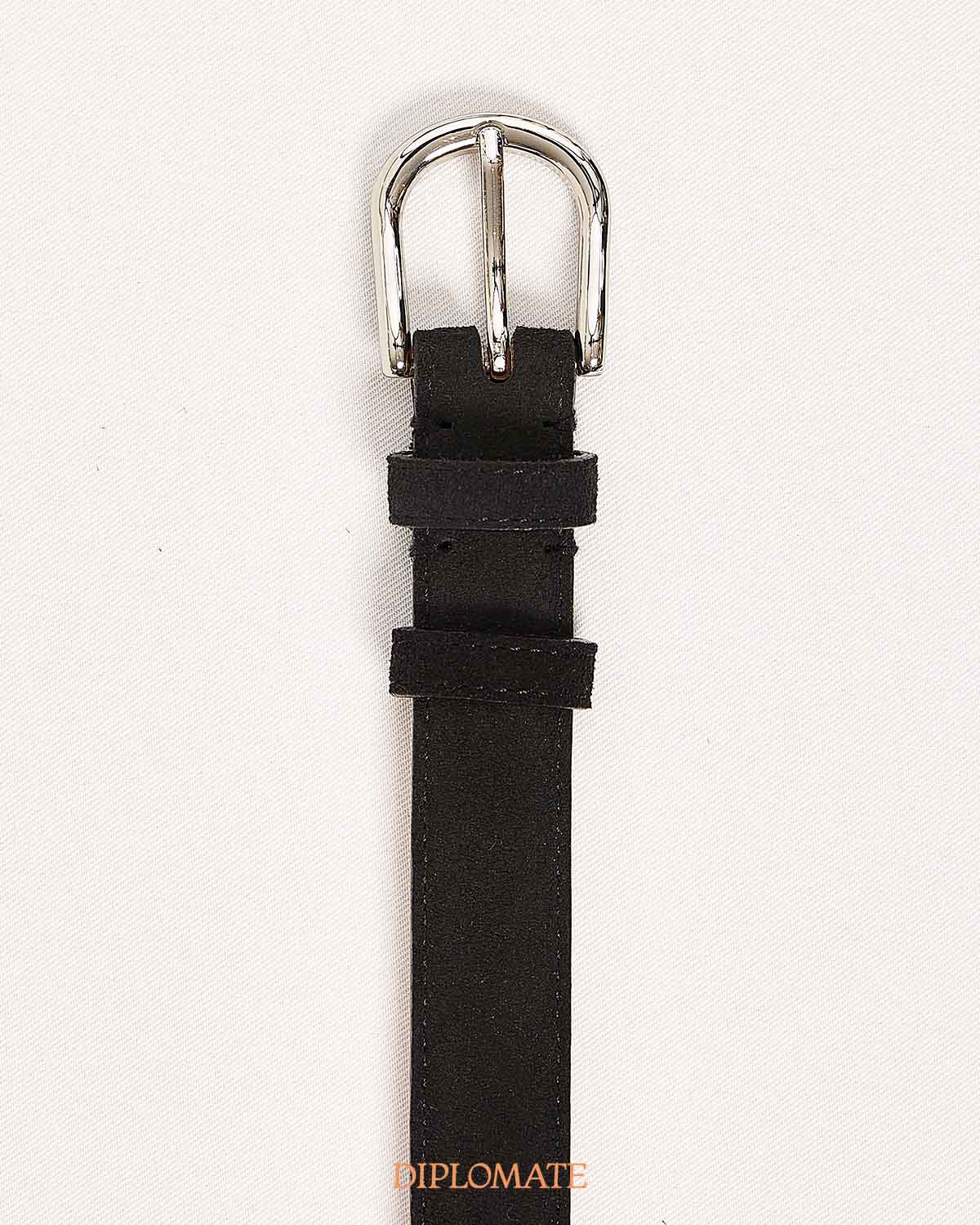 Diplomate Black Suede Belt