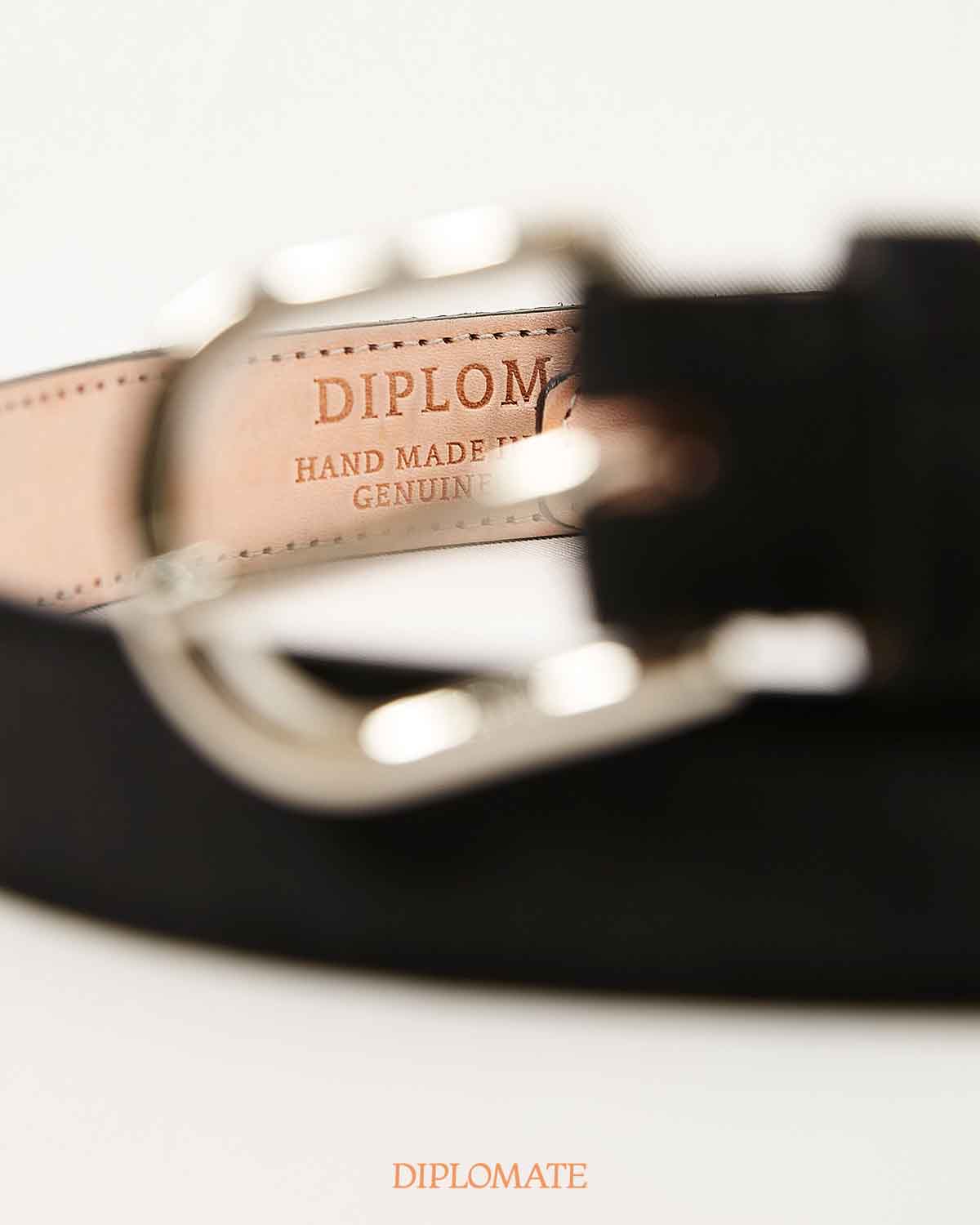 Diplomate Black Suede Belt