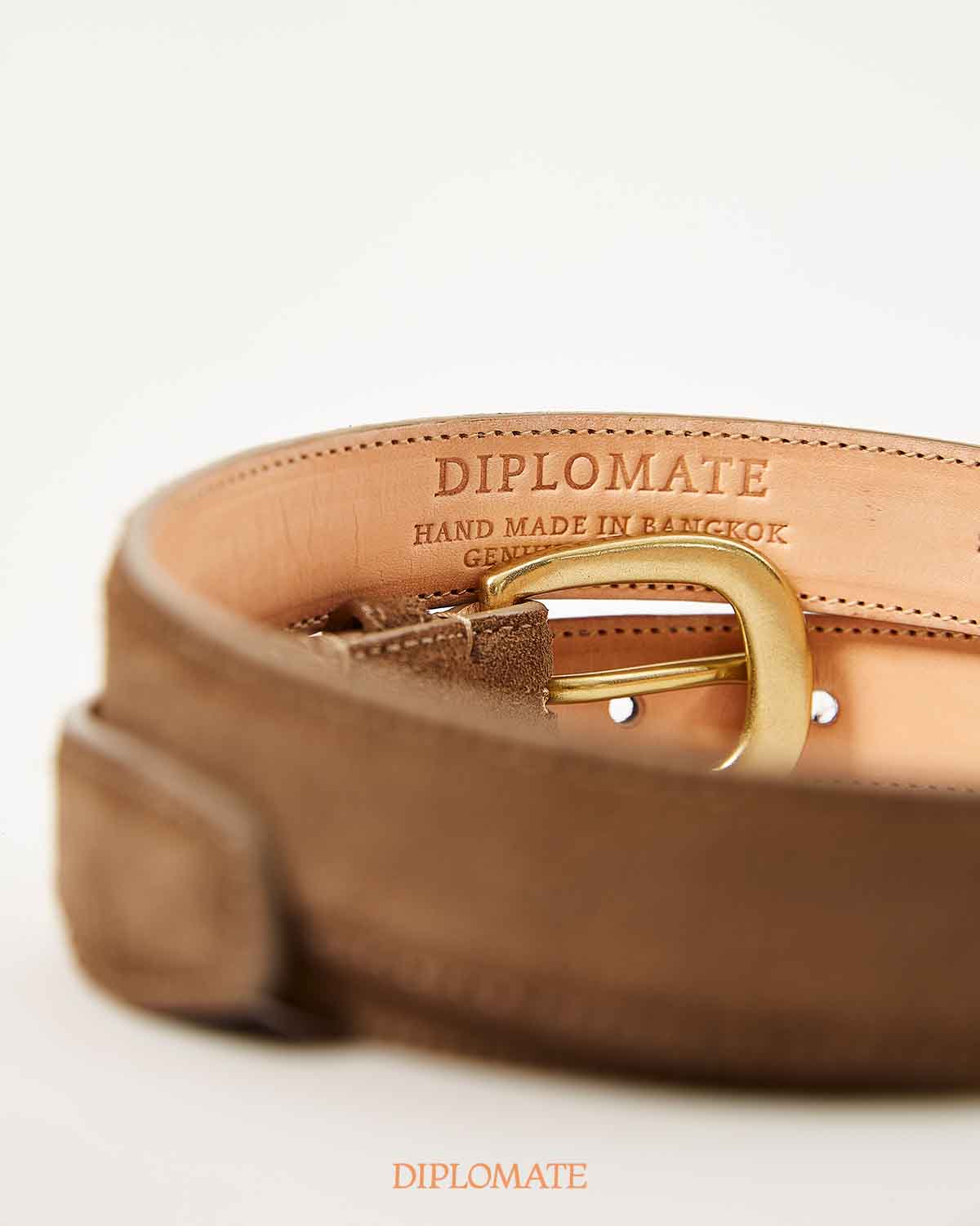 Diplomate Tan Suede Belt