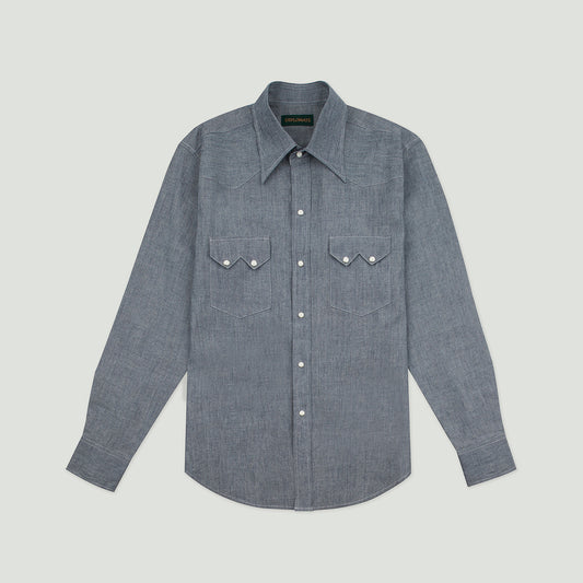 DIPLOMATE Chambray Westerner shirt