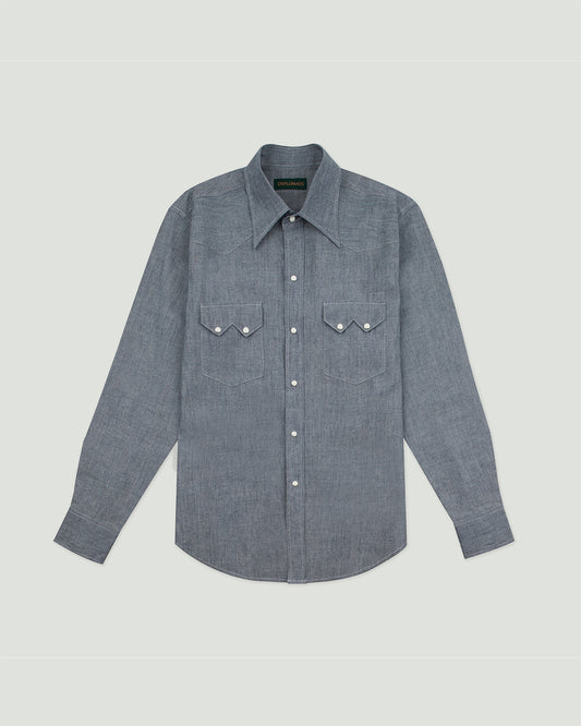 DIPLOMATE Chambray Westerner shirt