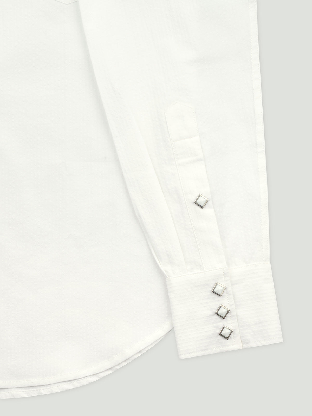 Diplomate White Seersucker Westerner Shirt