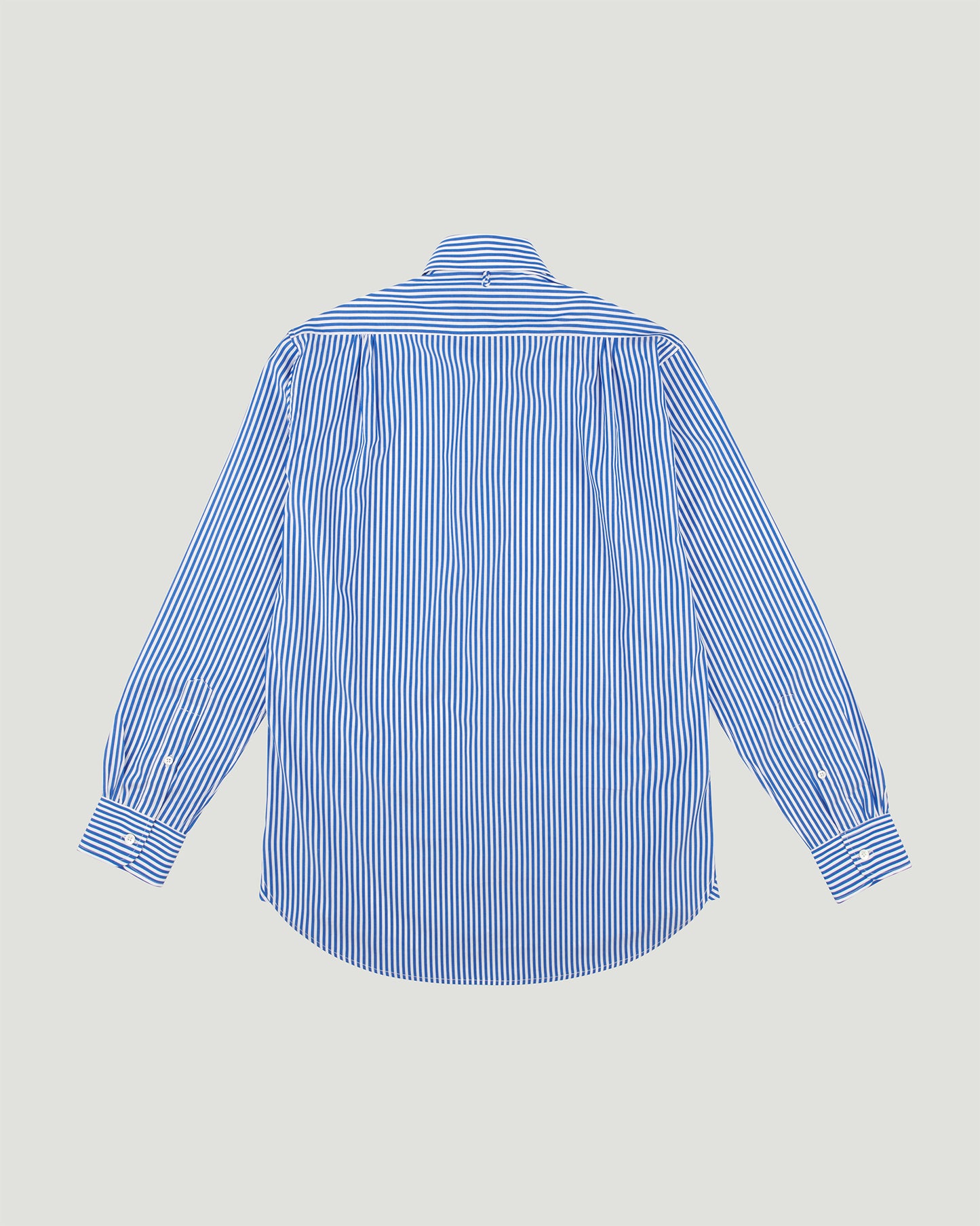 DIPLOMATE Blue Stripes Straight Collar Shirt