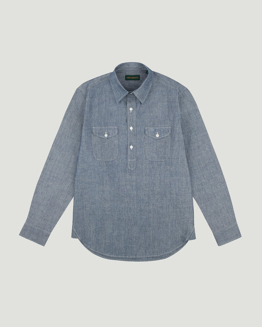 DIPLOMATE Chambray Pullover Shirt