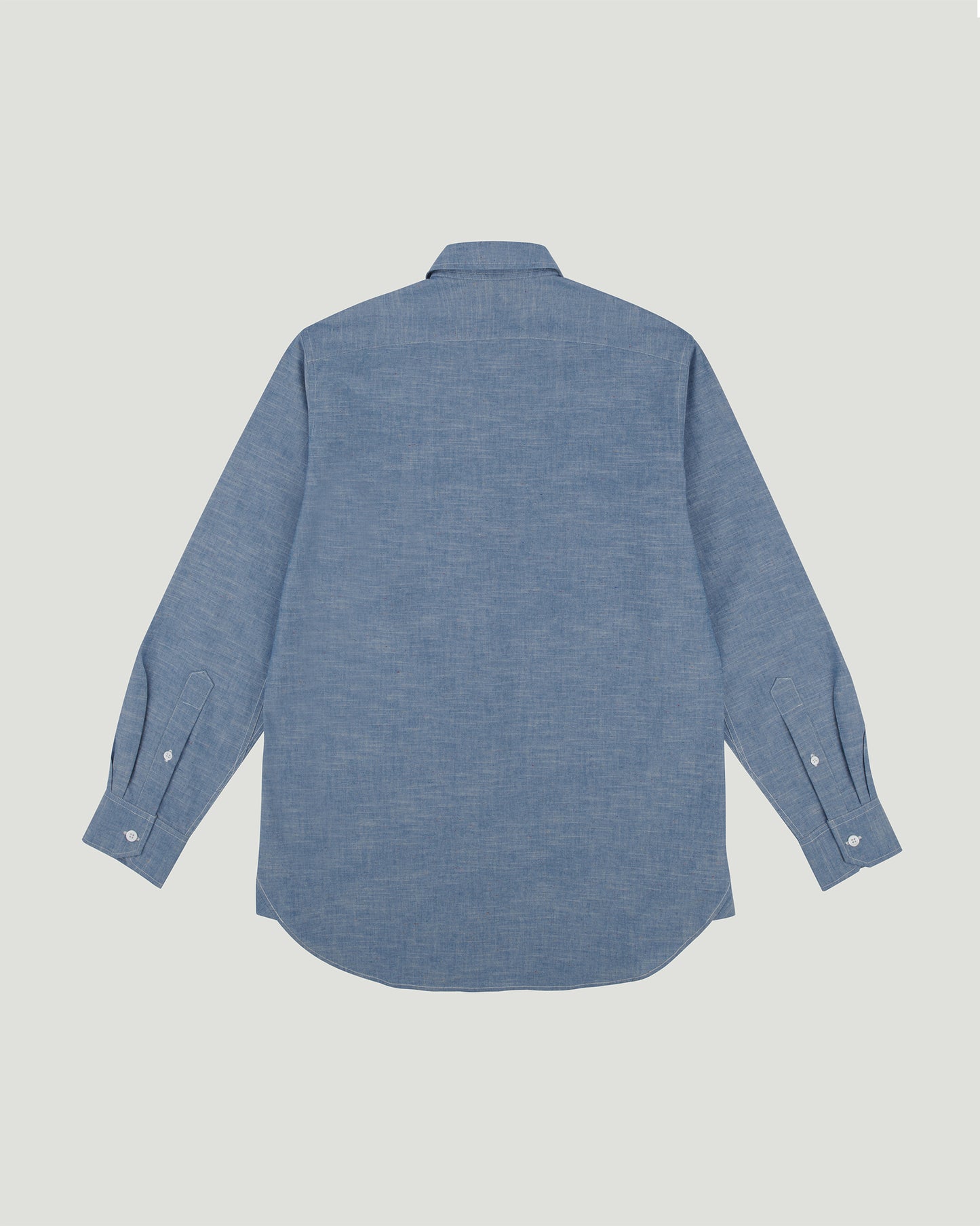 DIPLOMATE Chinstrap Cotton-Nap Chambray Shirt
