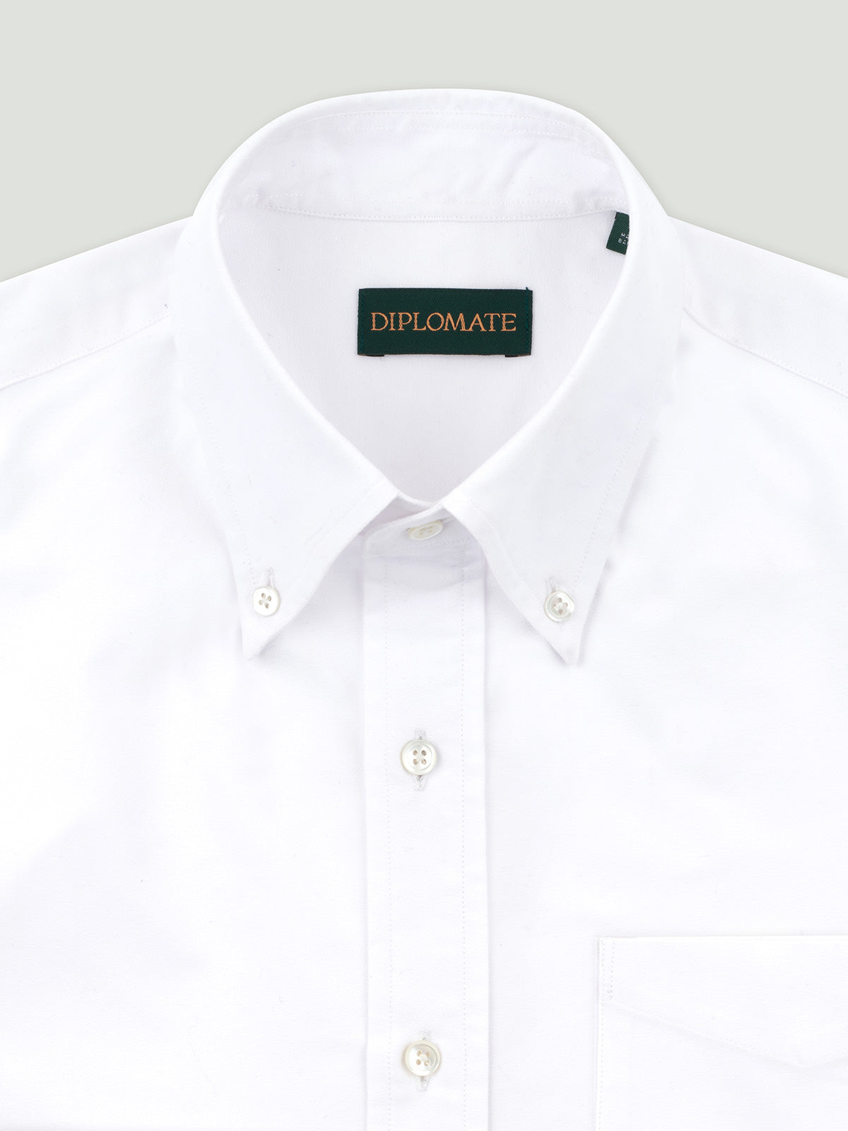 Diplomate White Oxford Button-Down Shirt