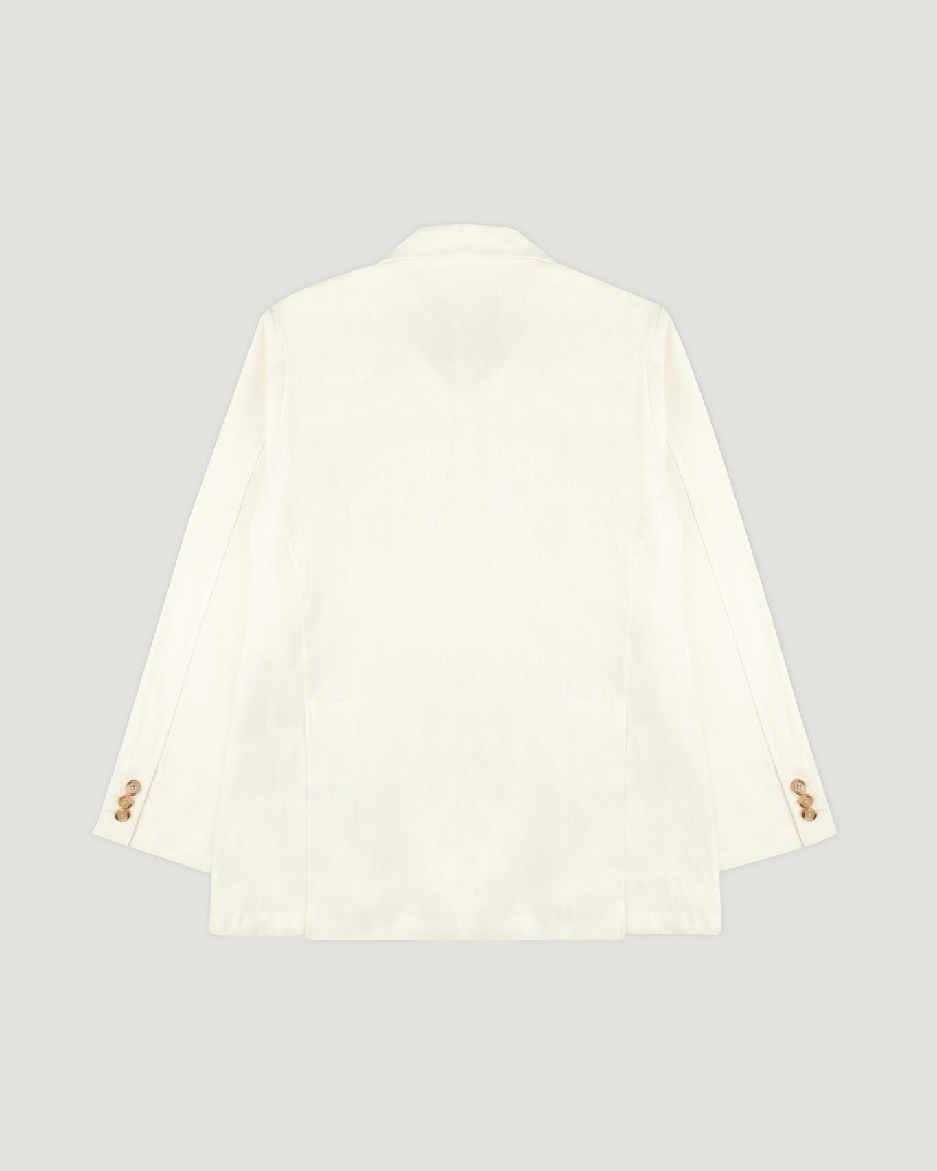 Ivory Linen Cotton Chore Blazer Jacket