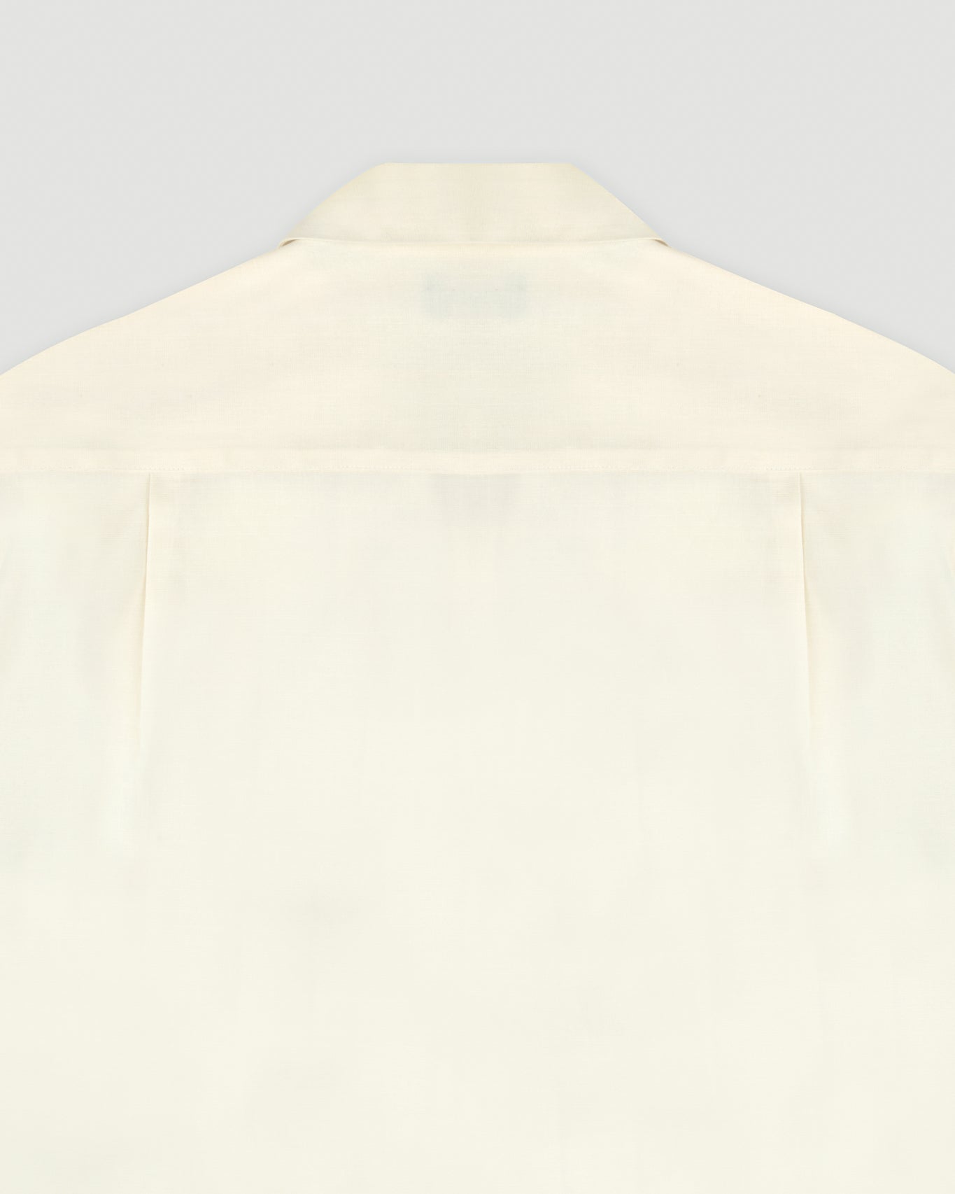 Cream Rayon Linen Open Collar L/S Shirt